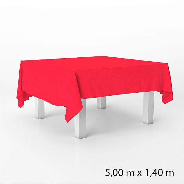 Toalha de Mesa Retangular em TNT - 140 x 500 cm - Vermelho - 1 unidade - Best Fest - Rizzo