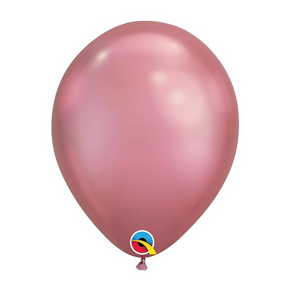 Balão de Festa Látex Liso Chrome - Mauve (Malva) - Qualatex - Rizzo