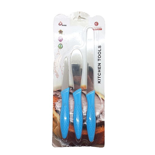Kit Utensílios para Cozinha - Azul - 1 unidade - Rizzo