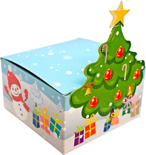 Caixa Fun - Mini - Árvore de Natal - Ref. 3285 - 10 unidades - Ideia Embalagens - Rizzo Embalagens