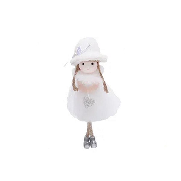 Boneca Com Chapéu Branco  - 1 unidade - Cromus - Rizzo Embalagens