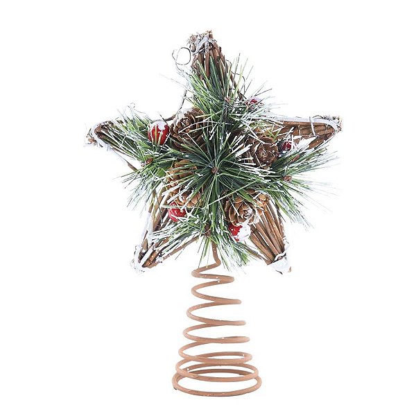 Topo Estrela Para Árvore de Natal Pinhas - 1 unidade - Cromus - Rizzo