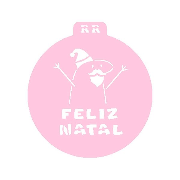 Stencil Redondo para Bolos - Flork Papai Noel - Ref. 4043 - 1 unidade - RR CORTADORES - Rizzo