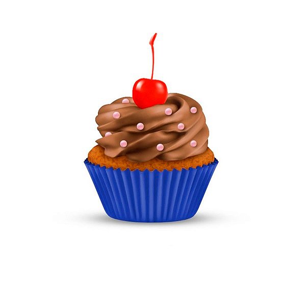 Forminha para Mini Cupcake - Azul Escuro - 45 unidades - Plac - Rizzo