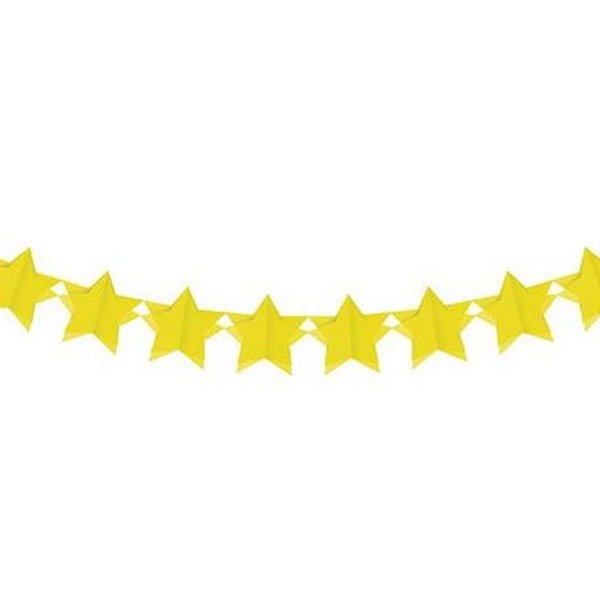 Faixa Decorativa - Estrela 3D - Amarelo - 3,60 m
 - 1 unidade - Cromus - Rizzo