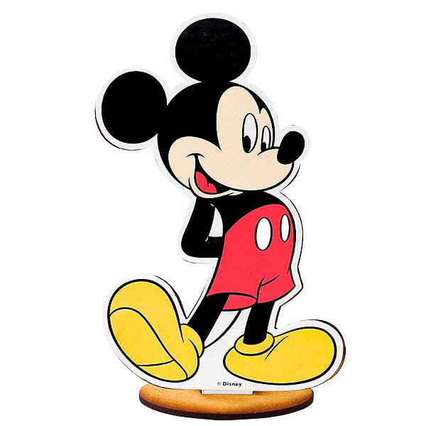 Enfeite De Mesa - Mickey Mouse 1 - MDF - 1 unidade - Grintoy - Rizzo