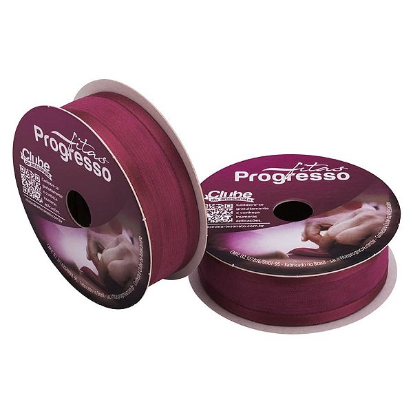 Fita de Voal Rosa Pink - Cor 303 - 10m x 22mm  - 1 unidade - Fitas Progresso - Rizzo Embalagens
