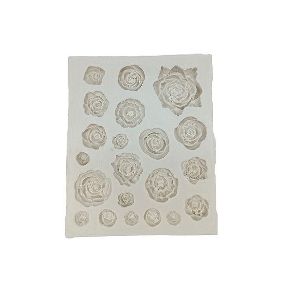 Molde de Silicone Cód. 2479 - 21 Modelos de Flores - 1 unidade - Mazulli - Rizzo