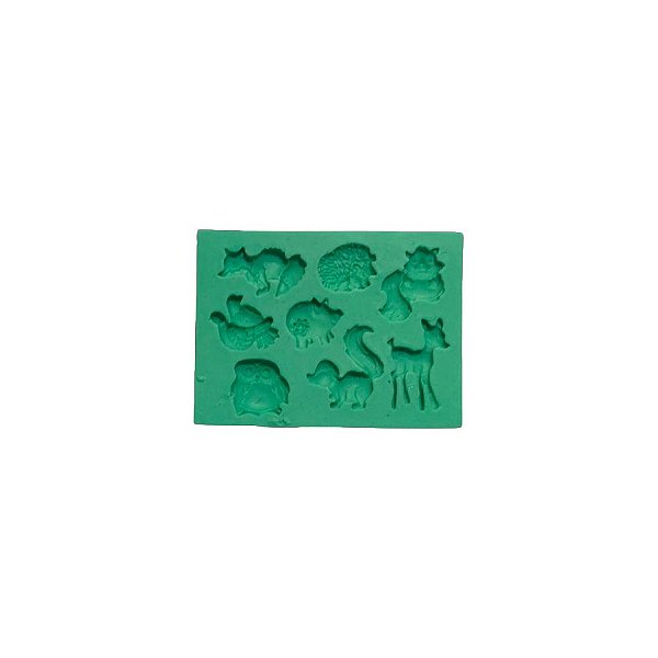 Molde de Silicone Cód. 1838 - Mini Bichinhos da Selva - 1 unidade - Mazulli - Rizzo
