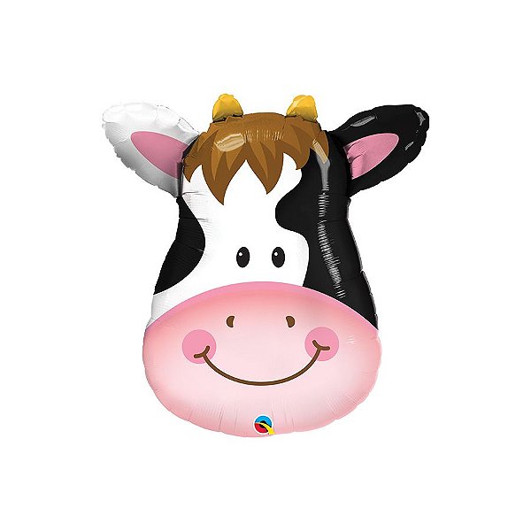 Balão de Festa Microfoil 32" 81cm - Vaca - 1 unidade - Qualatex - Rizzo