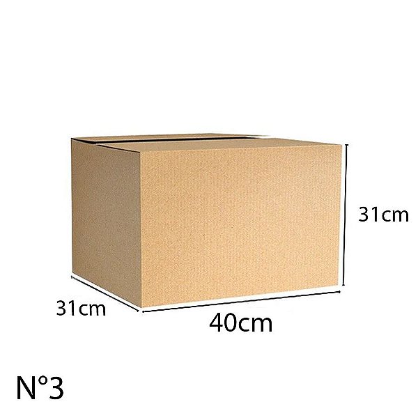 Caixa Papelão N°3 - 31x40x31cm - 1 unidade - Rizzo Embalagens