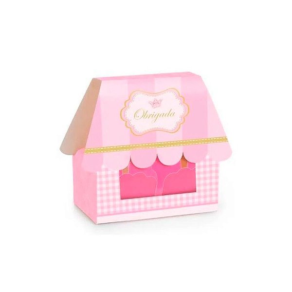 Caixa Box House Rosa - Reino Menina - Cromus Festa - 10 unidades - Rizzo