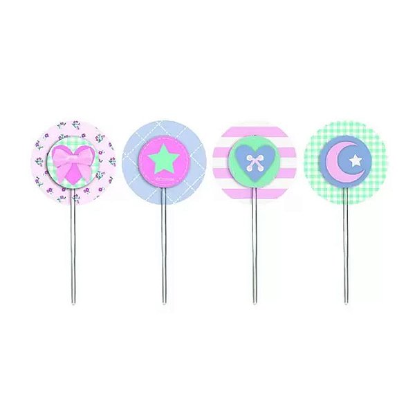 Pick Decorativo Para Cupcake - Festa Dos Sonhos - 12 unidades - Cromus - Rizzo