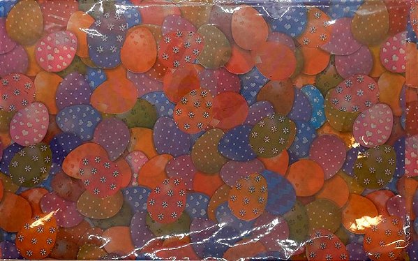 Papel Seda - Ovos de Páscoa Coloridos - 48 cm x 69 cm - 10 unidades - Cromus - Rizzo