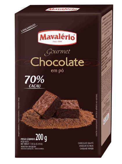 Chocolate Gourmet em Pó 70% Cacau - 200g - Mavalério - Rizzo