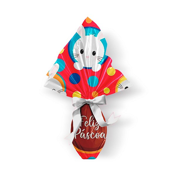 Saco Express 24x24cm para Ovos de 100g a 150g - Crispy Vermelho - 5 unidades - Cromus - Rizzo