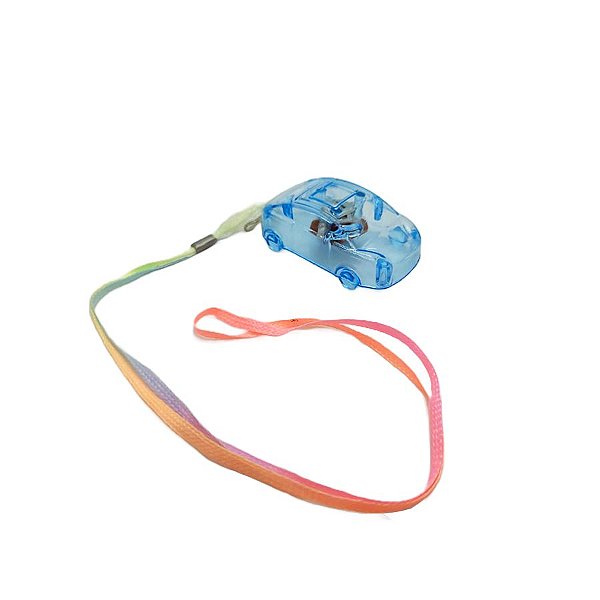 Colar Pisca com LED Colorido - Carrinho Azul - 1 unidade - Rizzo