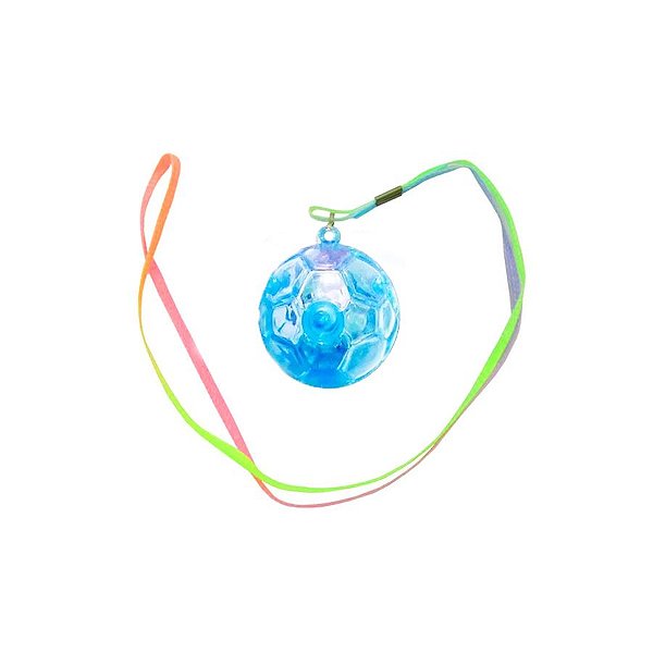 Colar Pisca com LED Colorido - Bola Azul - 1 unidade - Rizzo