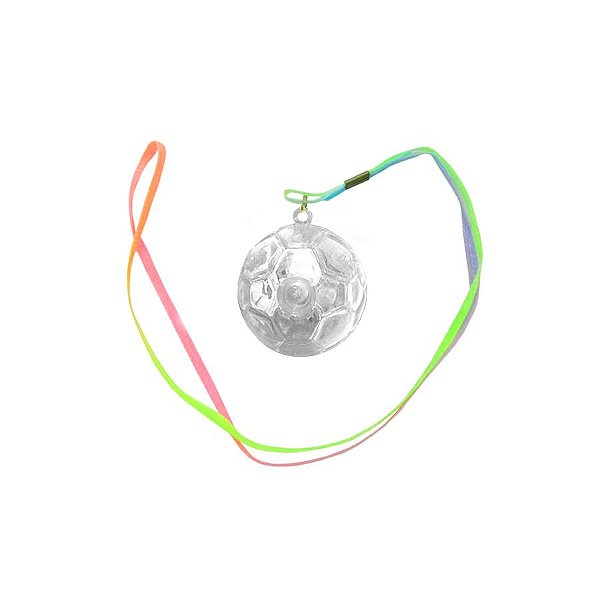 Colar Pisca com LED Colorido - Bola Transparente - 1 unidade - Rizzo