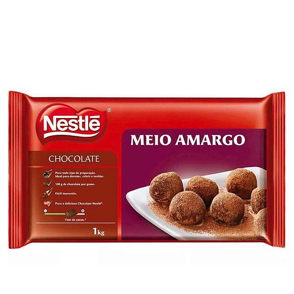 Chocolate Meio Amargo 1 kg - 01 unidade - Nestlé - Rizzo Confeitaria