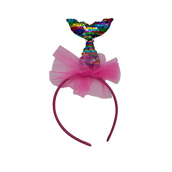 Tiara Sereia - Adereço de Carnaval  - Rosa Pink - Mod 266 - 01 unidade - Rizzo