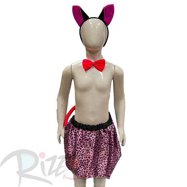 Kit Fantasia Carnaval - Onca - Rosa - mod 618 - 01 unidade - Rizzo