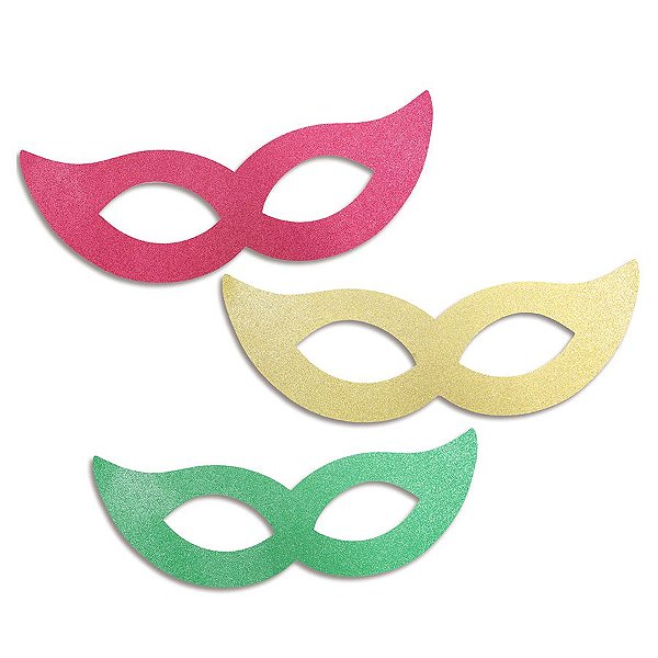 Máscaras Decorativas - Festa Carnaval - 6 unidades - Cromus - Rizzo