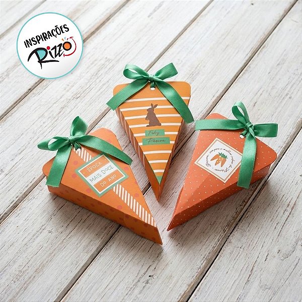 Caixa Cenoura Fresh - Sortida - 8 x 8 x 13 cm - 10 unidades - Cromus Páscoa - Rizzo