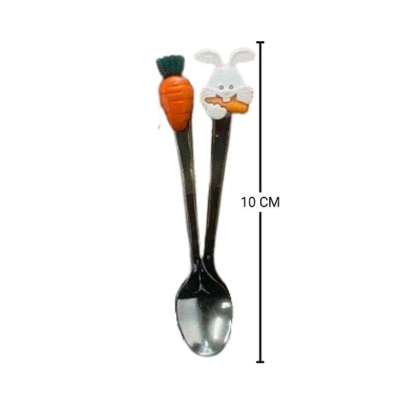 Colherzinha Decorada Páscoa Mod. 4 - 10cm - Nelyzoca Rizzo Confeitaria