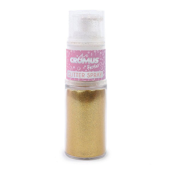 Spray de Glitter para Cabelo e Corpo Ouro - 1 unidade - Cromus  - Rizzo