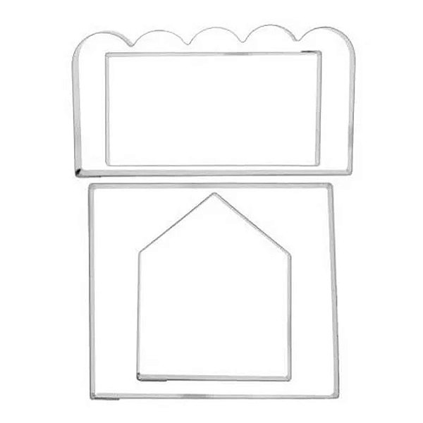 Kit Cortador Molde Mini Casa 3D - Ref.390 - 4 unidades - RR CORTADORES - Rizzo