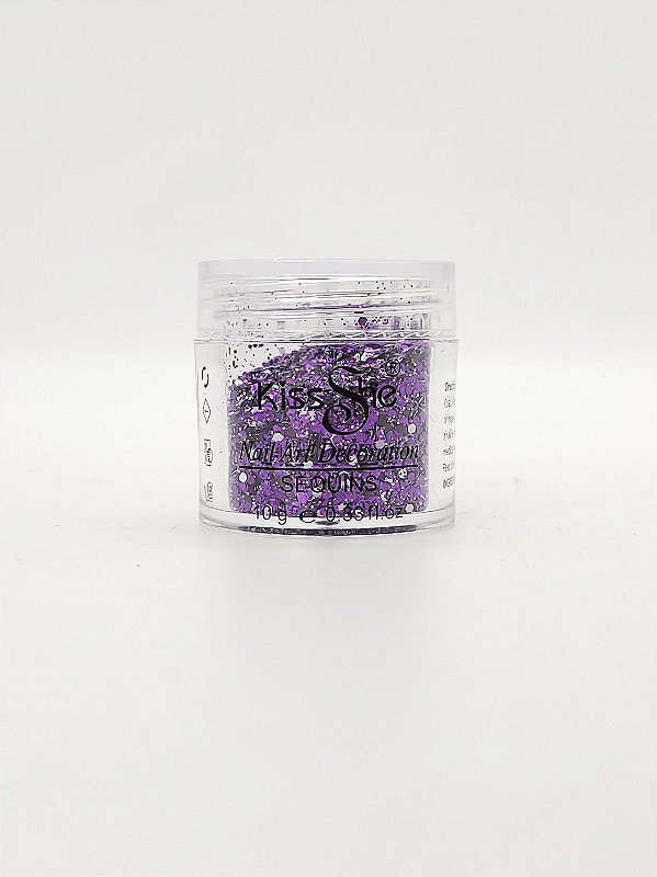 Glitter Lilas e Branco 10g - 1 unidade - Rizzo