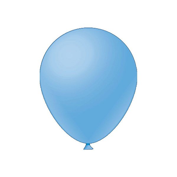 Balão de Festa Látex Liso - Azul Claro - Festball - Rizzo