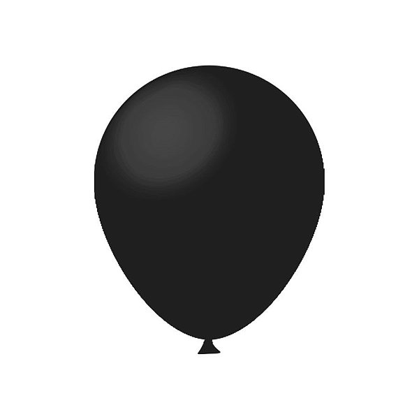 Balão de Festa Látex Liso - Preto - Festball - Rizzo