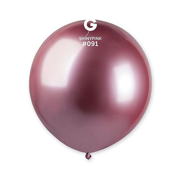 Balão de Festa Látex Shiny - Pink #091 - 25 unidades - Gemar - Rizzo