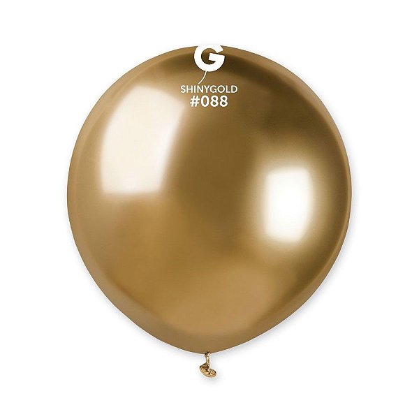 Balão de Festa Látex Shiny - Gold #088 - 25 unidades - Gemar - Rizzo