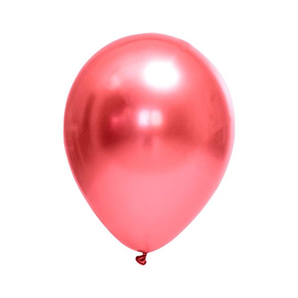 Balão de Festa Látex Chrome - Vermelho - FestBall - Rizzo
