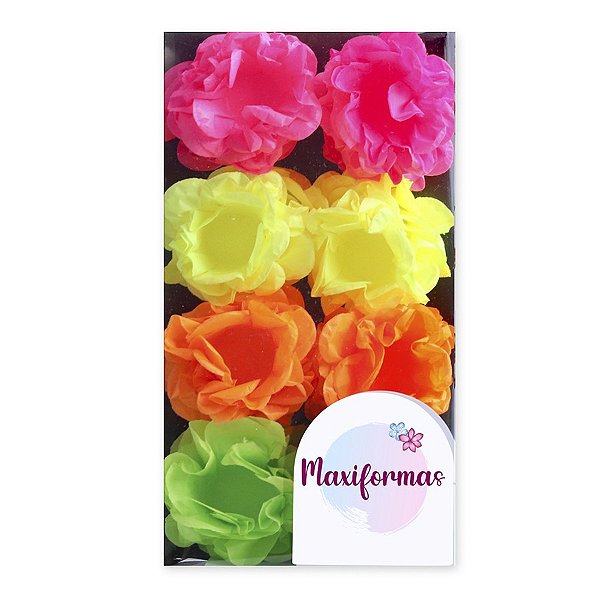Forminha para Doces Finos - Eva - Seda Neon Cores Mistas - 40 unidades - Maxiformas - Rizzo