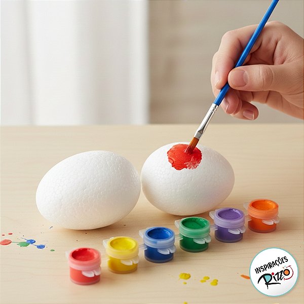 Enfeite Decorativo - 2 Ovos para Colorir  - 2 unidades - Rizzo