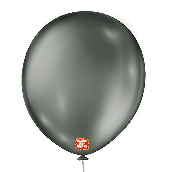 Balão de Festa Metallic - Chumbo - Balões São Roque - Rizzo Balões