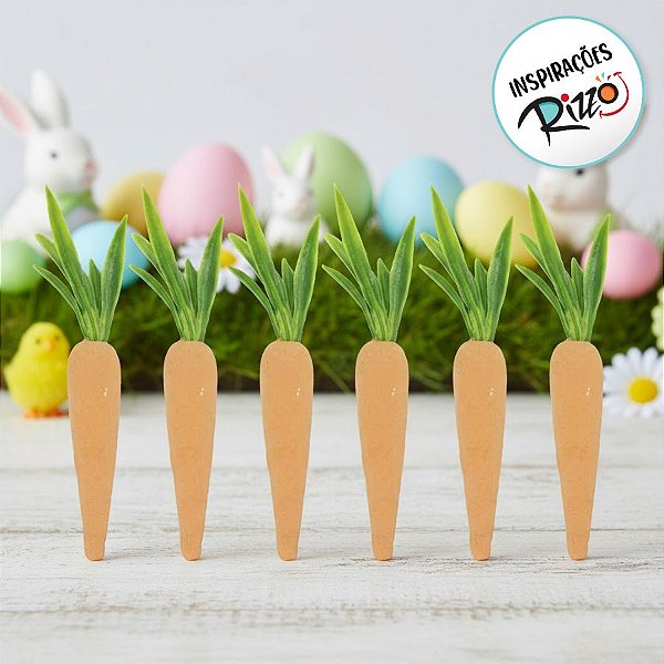 Cenouras Decorativas M Fosca - 6 unidades - Rizzo