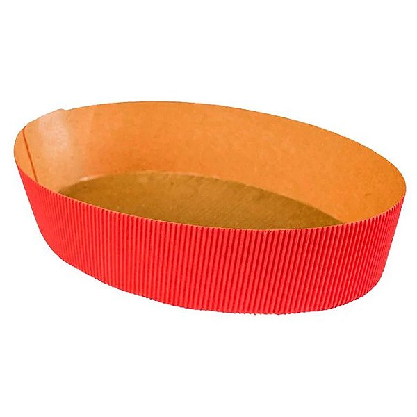 Forma Colomba Oval Forneável 500g - Vermelha - 5 unidades - Ecopack - Rizzo