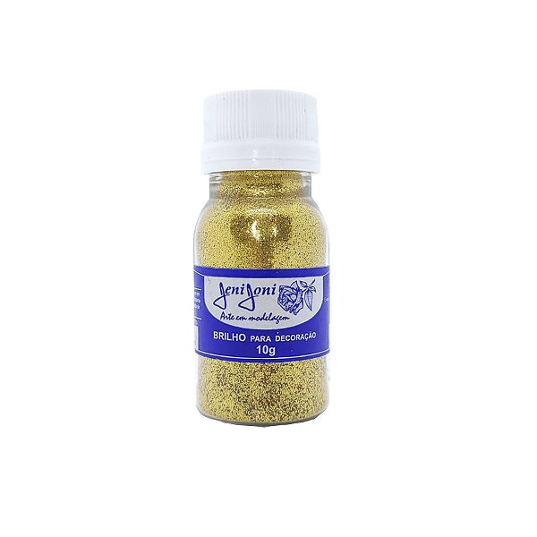 Pó para Decoração - Glitter Dourado - Jeni Joni - 10g - Rizzo Confeitaria