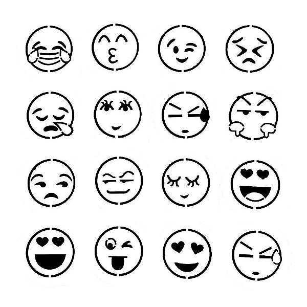 Cartela Transfer Adesivo Emojis - Sortido - 1 unidade - Rizzo