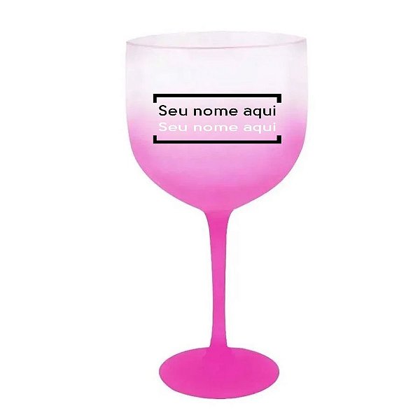 Taça de Gin para Personalizar c/ Nome - Pink  - 1 unidade - Rizzo