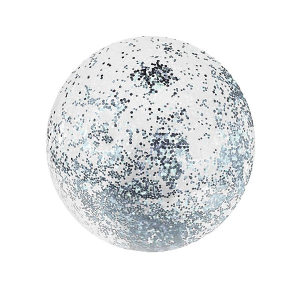 Balão Bubble Transparente com Confete Hexagonal Holográfico - 11" 26cm - 1 unidade - PartiuFesta - Rizzo