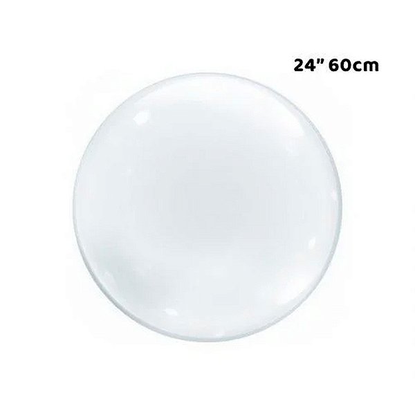Balão Bubble Transparente - 24" 60cm - 10 Unidades - Bobo Balloon