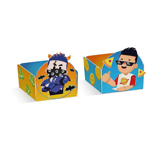 Forminha para Doces Festa PK XD Reta Pizza Guy e Nimdia - 24 Unidades - Cromus - Rizzo