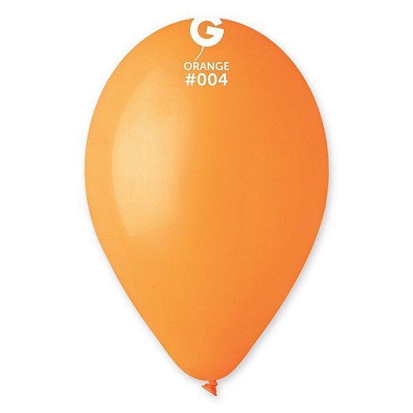 Balão de Festa Látex Liso - Orange (Laranja) #004 -  Gemar - Rizzo
