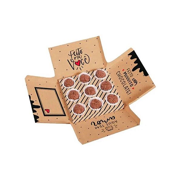 Caixa Surpresa para Brigadeiro Kraft Doçura - 01 Unidade - Cromus Páscoa - Rizzo